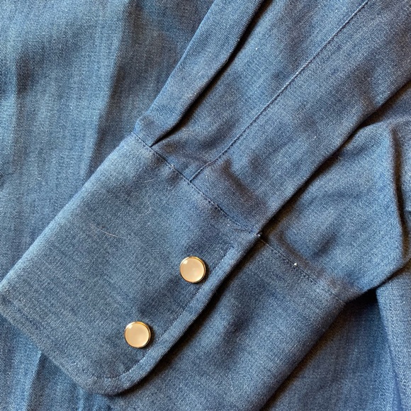 NWOT Men’s Burberry Jean button down 16/34 - Picture 4 of 7